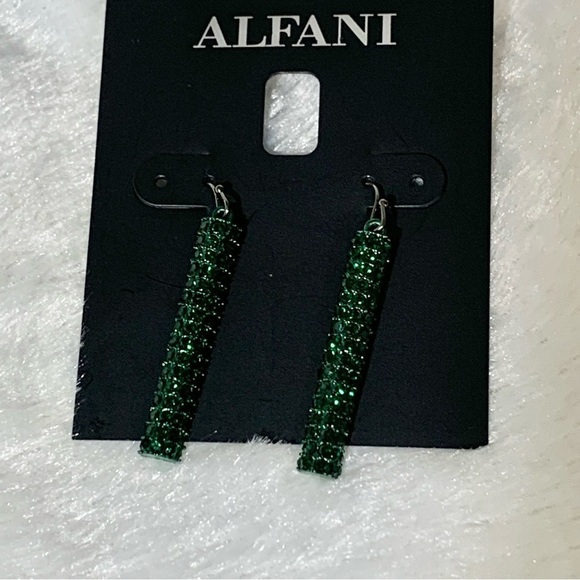 NWT Alfani hermatite tone colored pave linear drop earrings Masq collection 💍💎 - Picture 8 of 14